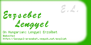 erzsebet lengyel business card